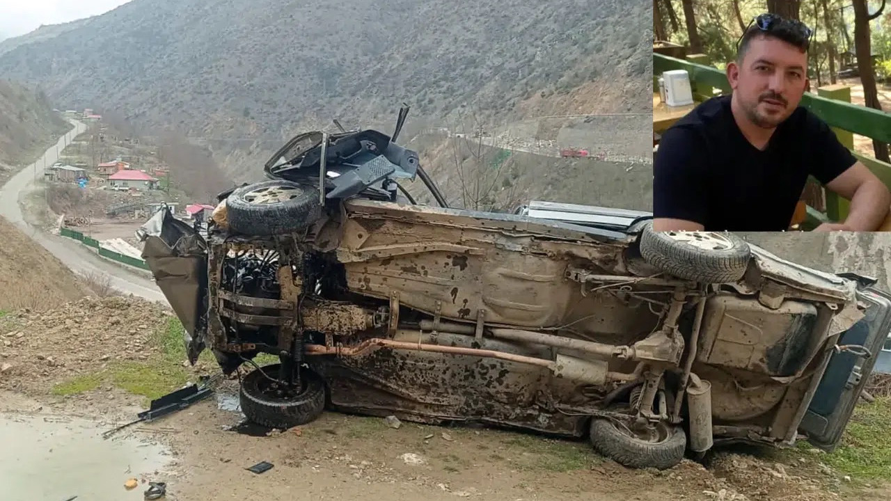 Gümüşhane’nin Kürtün ilçesinde feci kaza! Özkürtün'e giderken otomobil uçuruma yuvarlandı