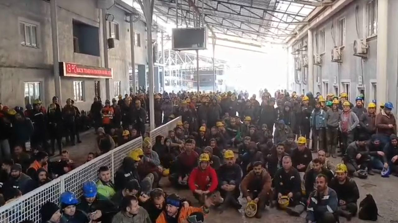 Soma’da 5 bin işçinin çalıştığı İmbat Madencilik’te eylem