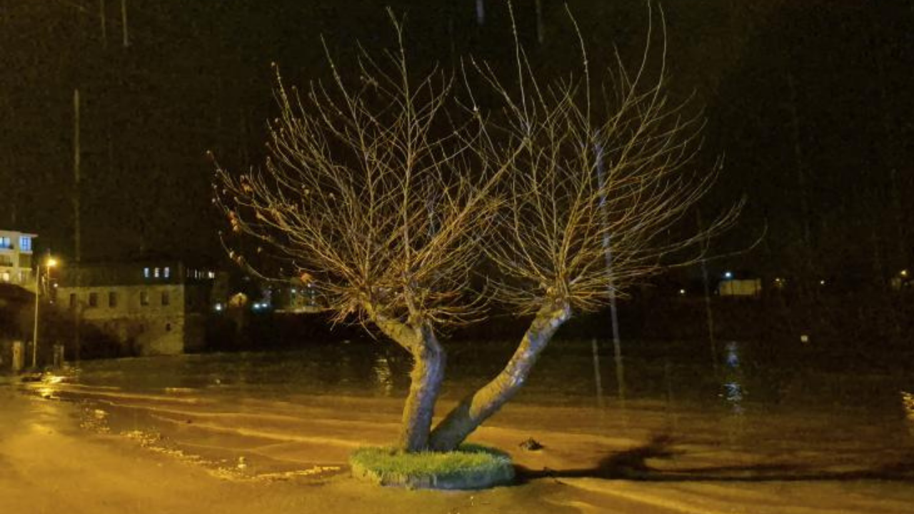 Bartın'da yağış ırmağı taşırdı