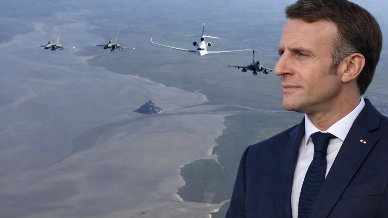 Macron'u korku sardı! Konuşma yapmaya böyle gitti