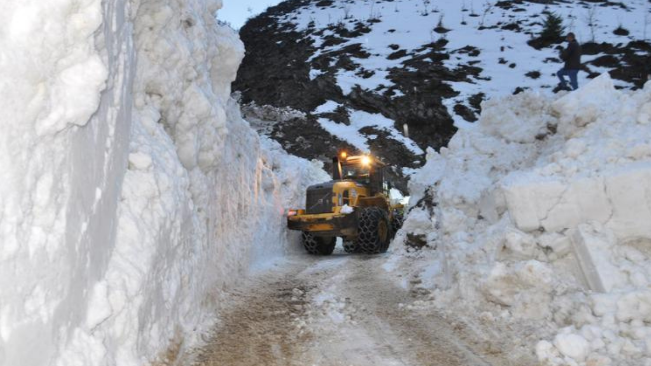 Bitlis'te çığ yolu kapattı, ekipler seferber oldu