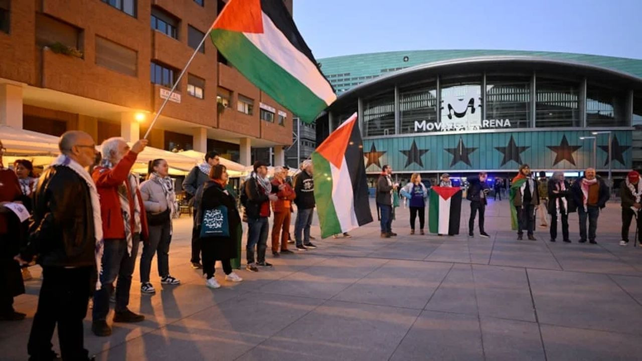 Real Madrid-Hapoel Tel Aviv maçı öncesi İsrail protestosu