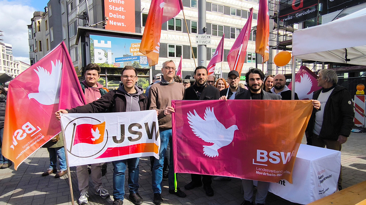 Paskalya yürüyüşleri ABD/İsrail protestosuna dönüştü! BSW Yöneticisi Yıldız: Barış için harekete geçmenin zamanı