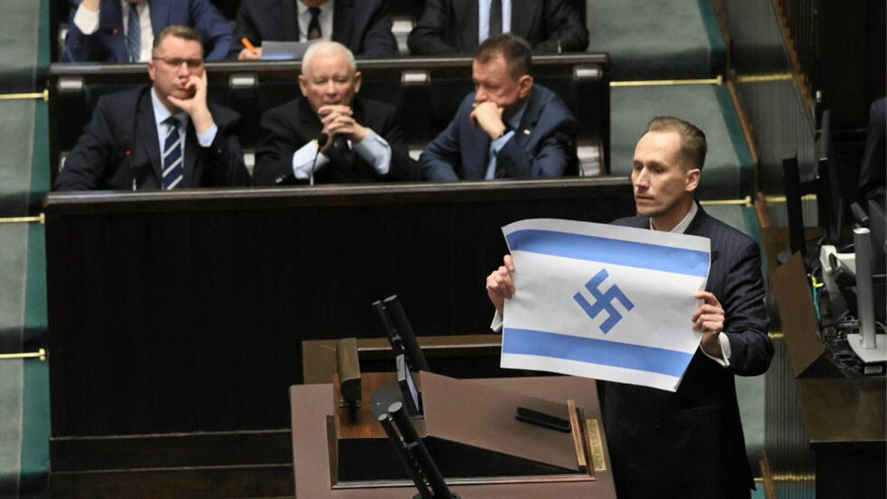 Milletvekili parlamentoda İsrail'i protesto etti! Nazi Almanya'sına benzetti