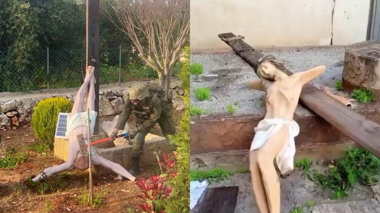 Lübnan'da İsrail askeri Hazreti İsa heykelini parçaladı: MECC Genel Sekreteri Abs'tan açıklama