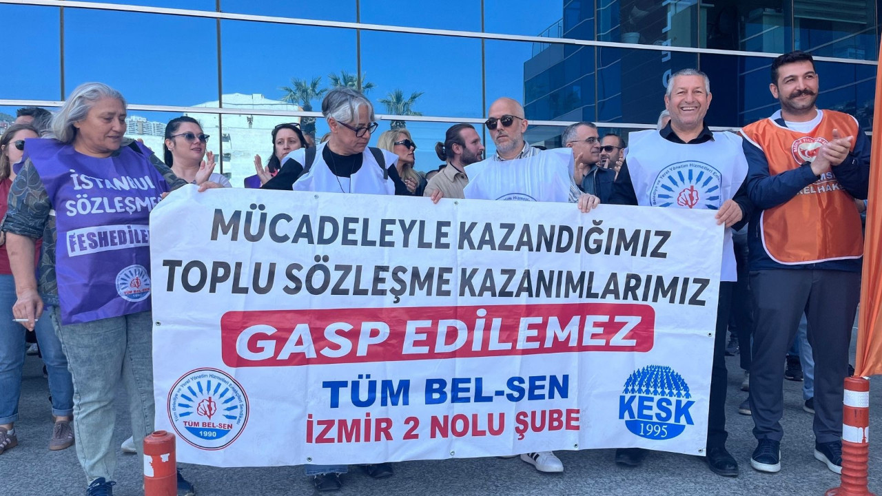 İzmir’de belediye çalışanlarının eylemi sürüyor! TİS krizi büyüyor