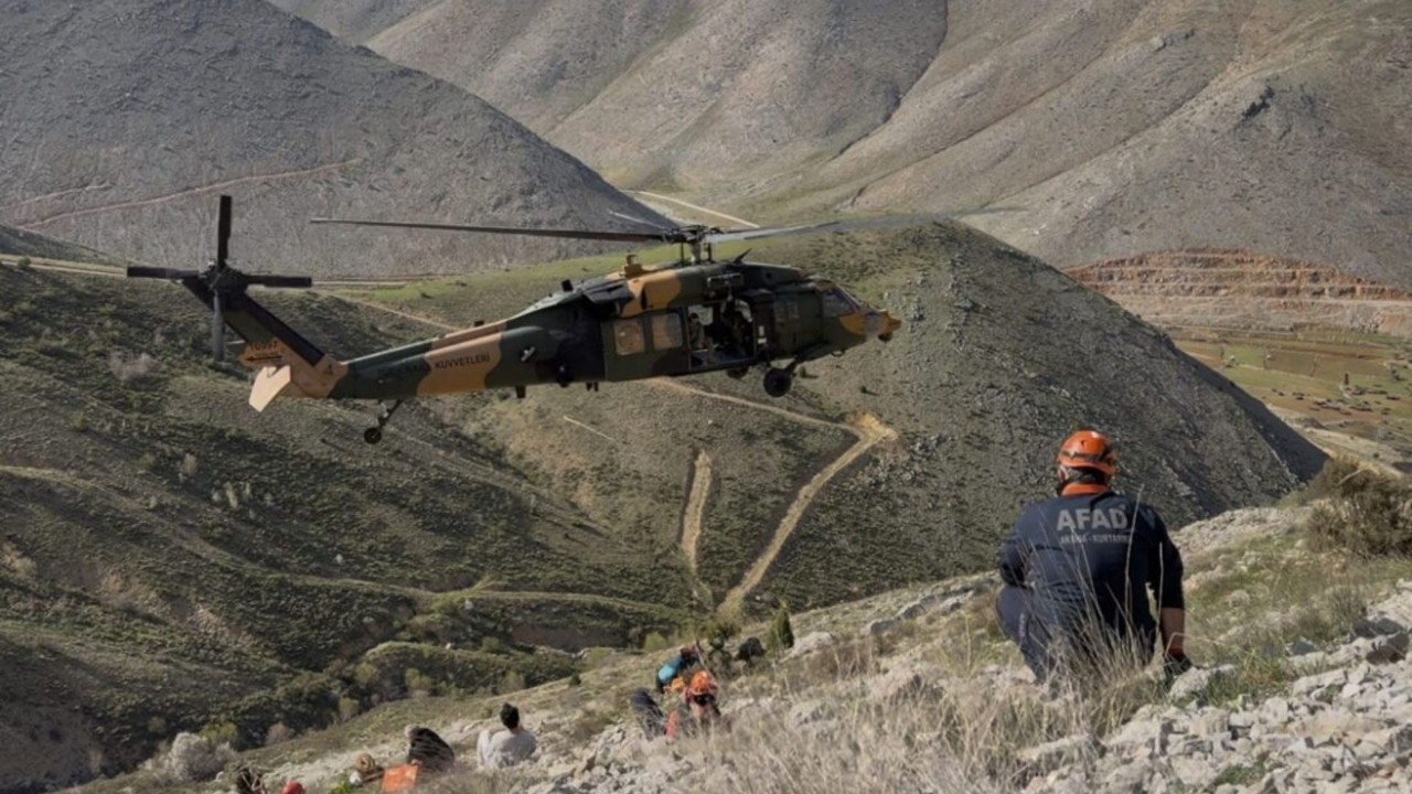 Dağlık alanda yaralanan vatandaş askeri helikopterle kurtarıldı