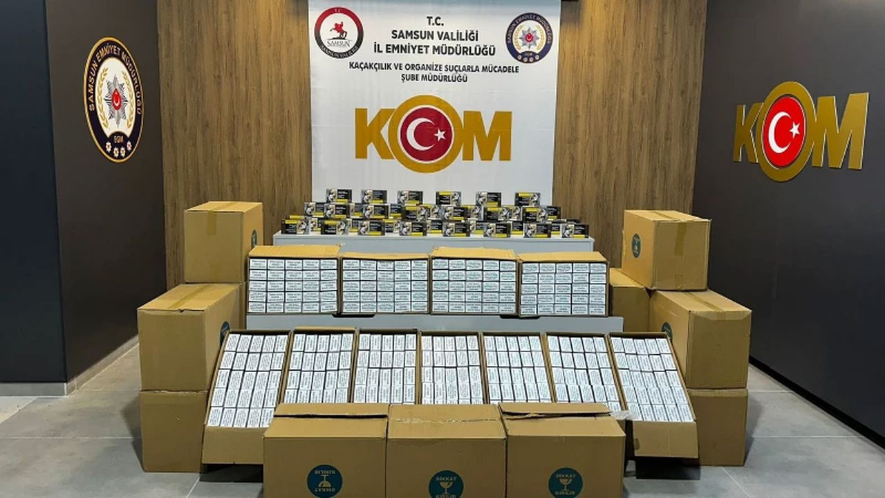 Samsun'da ele geçirildi! 51 bin 800 adet