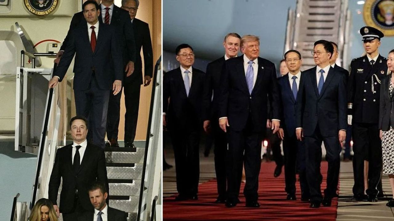 ABD Başkanı Donald Trump, Çin'i ziyaret ediyor: Uçakta bulunan 17 milyarder isim dikkat çekti