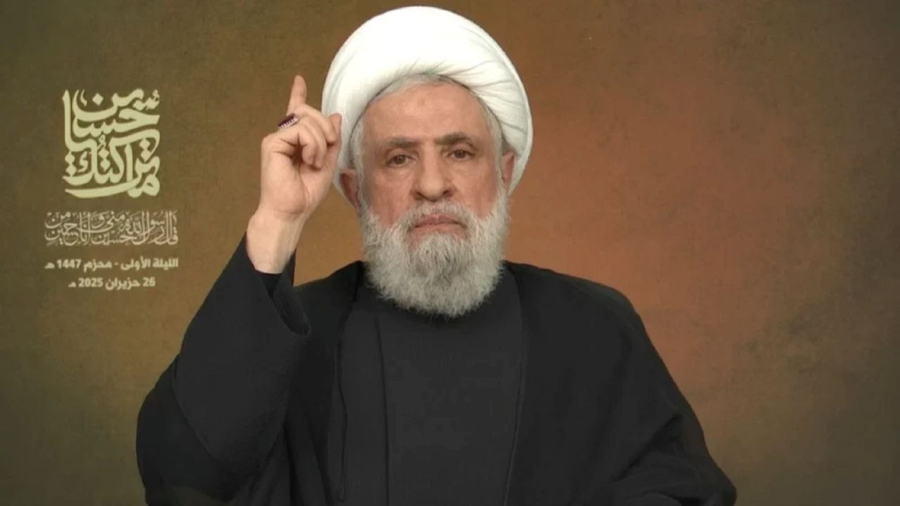 Hizbullah lideri Kasım, Tel Aviv, Washington ve Beyrut'a seslendi: 'Silahsızlanmayı kabul etmiyoruz'