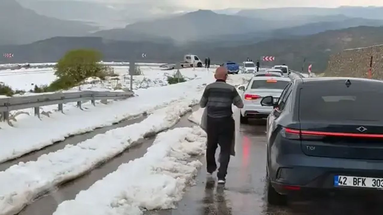 Karaman mayıs ayında beyaza büründü!