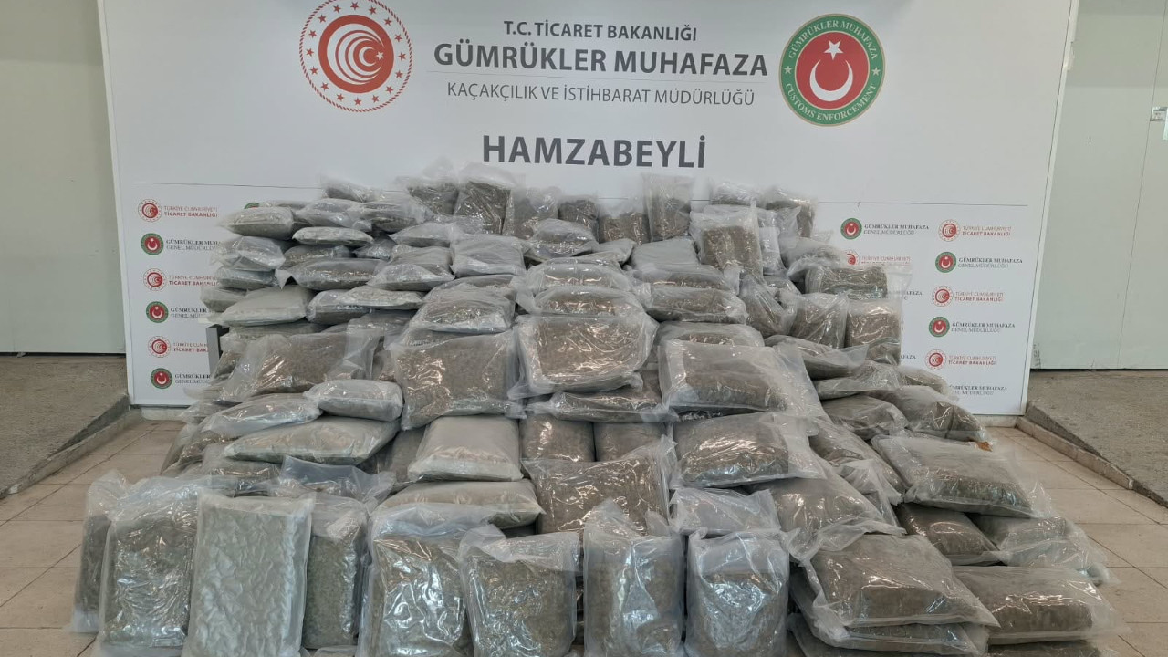Hamzabeyli Gümrük Kapısı'nda 288 kilogram esrar ele geçirildi