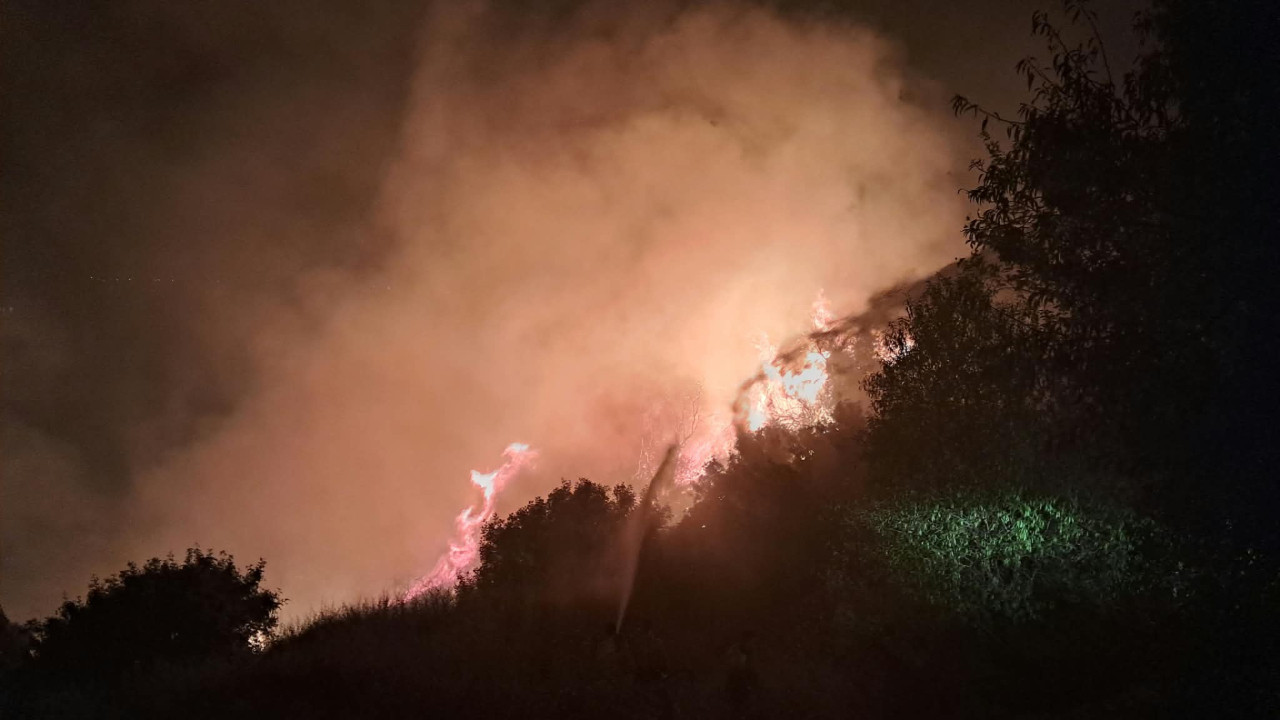 Antalya Serik'te otluk yangını