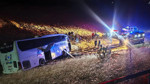 Amasya'da yolcu otobüsü şarampole uçtu