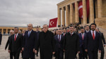 Cumhurbaşkanı Erdoğan ve devlet erkanı Anıtkabir'i ziyaret etti