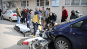 Edirne'de korkunç motosiklet kazası: 2 kişi yaralandı