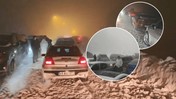 Yüzlerce araç Kartepe yolunda mahsur kaldı! Video çekerek yardım istediler