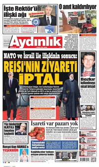 Aydınlık Gazetesi Gazetesi Manşeti