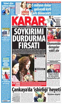 Karar Gazetesi Manşeti