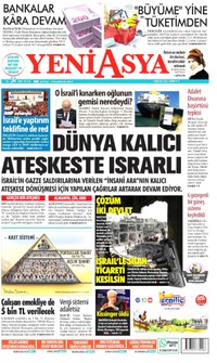 Yeni Asya Gazetesi Manşeti