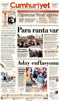 Cumhuriyet Gazetesi Manşeti