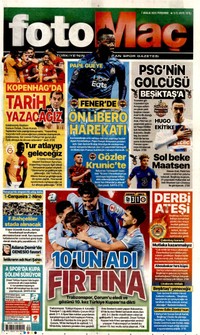 Fotomaç Gazetesi Manşeti