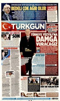 Türkgün Gazetesi Manşeti