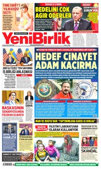 YeniBirlik Gazetesi Manşeti