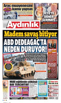 Aydınlık Gazetesi Gazetesi Manşeti