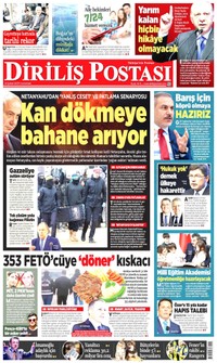 Diriliş Postası Gazetesi Manşeti