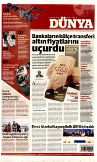 Dünya Gazetesi Manşeti