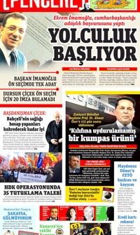 Gazete Pencere (Online Gazete) Gazetesi Manşeti