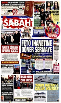 Sabah Gazetesi Manşeti