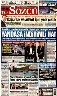 Sözcü Gazetesi Manşeti