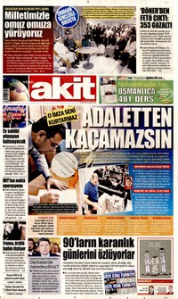 Yeni Akit Gazetesi Manşeti