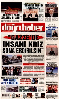 Doğru Haber Gazetesi Manşeti