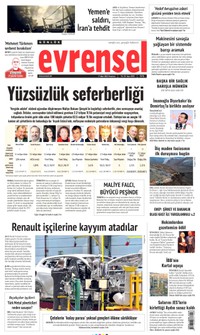 Evrensel Gazetesi Manşeti