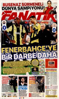 Fanatik Gazetesi Manşeti