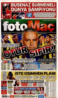 Fotomaç Gazetesi Manşeti