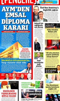 Gazete Pencere (Online Gazete) Gazetesi Manşeti