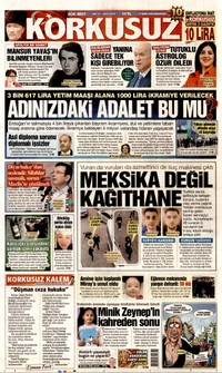 Korkusuz Gazetesi Manşeti