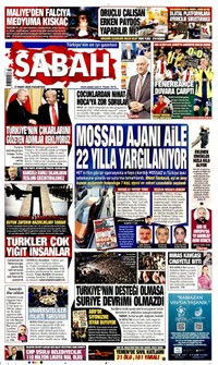 Sabah Gazetesi Manşeti