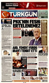 Türkgün Gazetesi Manşeti