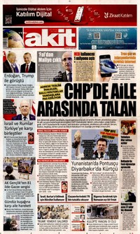 Yeni Akit Gazetesi Manşeti