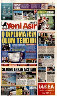 Yeni Asır Gazetesi Manşeti