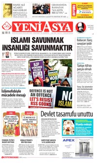 Yeni Asya Gazetesi Manşeti