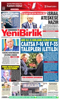 YeniBirlik Gazetesi Manşeti