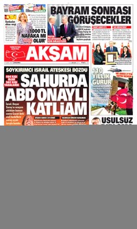 Akşam Gazetesi Manşeti