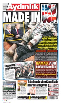 Aydınlık Gazetesi Gazetesi Manşeti
