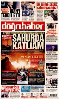 Doğru Haber Gazetesi Manşeti